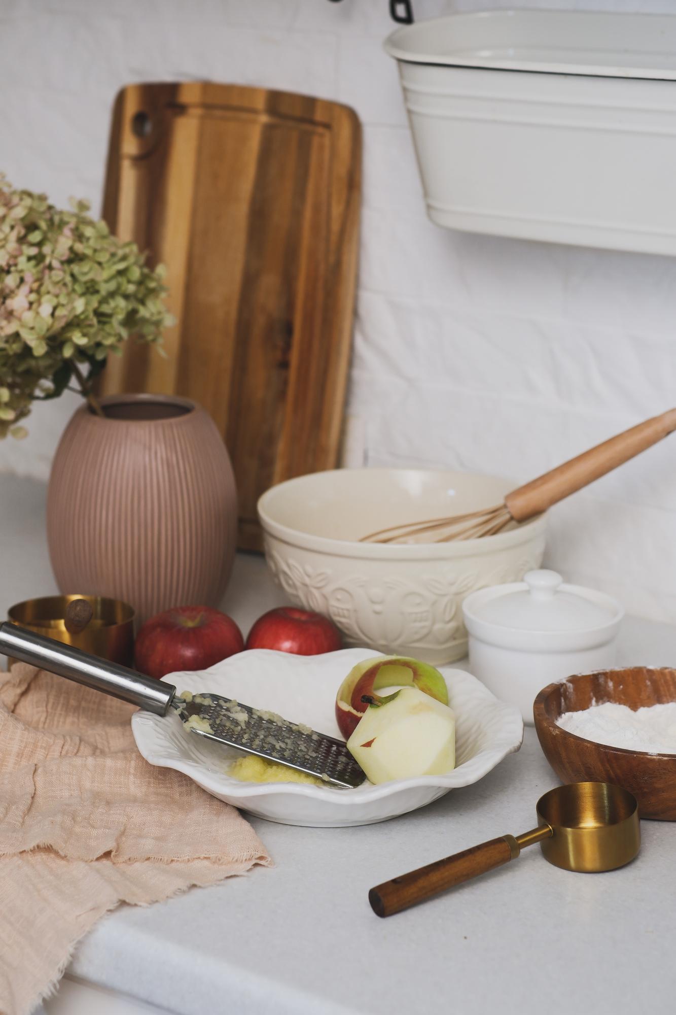 Cozy kitchen counter with fresh ingredients and utensils